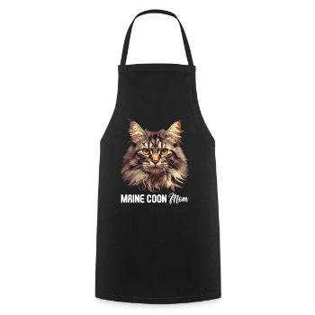 Maine Coon Kitten Maine Coon Cat - Cooking Apron - black - Front - AI Model Male 185 dark (185cm)