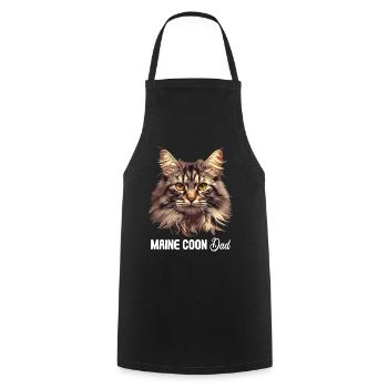 Maine Coon Kitten Maine Coon Cat - Cooking Apron - black - Front - AI Model Male 185 dark (185cm)