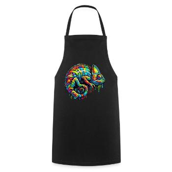 Chameleon - Cooking Apron - black - Front - AI Model Male 185 dark (185cm)