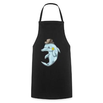 Dolphin Poker Jetons de Poker - Tablier de cuisine - noir - Devant - AI Model Male 185 dark (185cm)