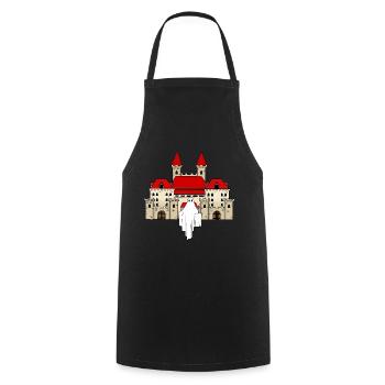 Castle Ghost Spooky Spooky Midnight Haunted - Cooking Apron - black - Front - AI Model Male 185 dark (185cm)