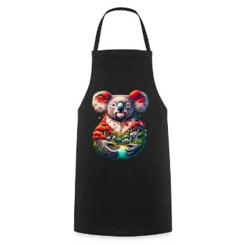 Koala - Kochschürze - Schwarz - Vorne - AI Model Male 185 dark (185cm)