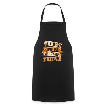 Visez haut Stand Tall Faites-vous repérer Nubien Africain - Tablier de cuisine - noir - Devant - AI Model Male 185 dark (185cm)