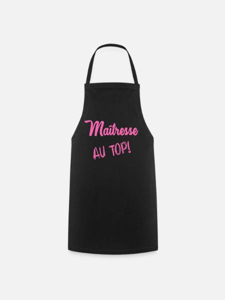 MAÎTRESSE. MERCI. MERCI MAÎTRESSE - Tablier de cuisine - noir