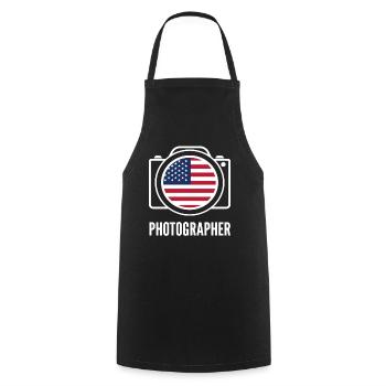 Photographer Photographer USA Flag - Cooking Apron - black - Front - AI Model Male 185 dark (185cm)