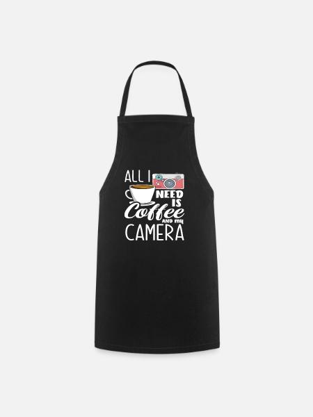 Photographer, Photographer, Coffee, Camera - Cooking Apron - black