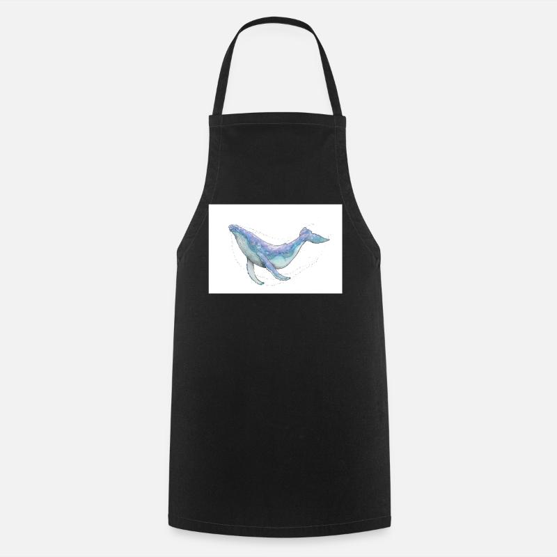 Baleine à bosse - Tablier de cuisine - noir
