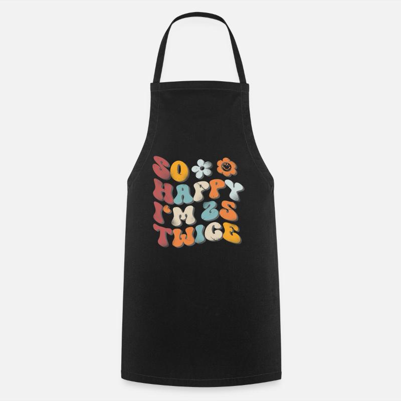 50th Birthday Funny Saying - Cooking Apron - black