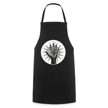 Star Hand with Flashes - Cooking Apron - black - Front - AI Model Male 185 dark (185cm)