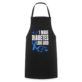 I make diabetes look good - Cooking Apron - black - Front - AI Model Male 185 dark (185cm)