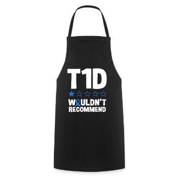 Funny diabetes type 1 humor - Cooking Apron - black - Front - AI Model Male 185 dark (185cm)