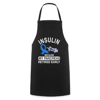 Funny Diabetic Gift - Cooking Apron - black - Front - AI Model Male 185 dark (185cm)
