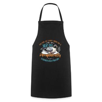 Pigeon voyageur Je ne suis pas un pigeon lève-tôt - Tablier de cuisine - noir - Devant - AI Model Male 185 dark (185cm)