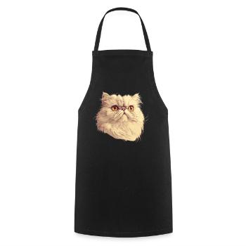 Persian Cat Perserkatze - Kochschürze - Schwarz - Vorne - AI Model Male 185 dark (185cm)