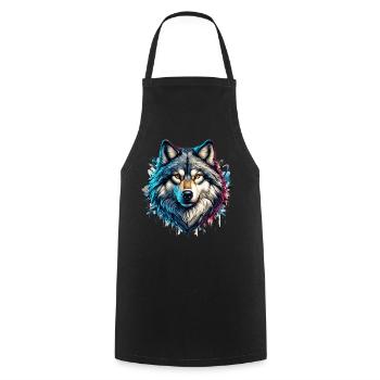 Loup - Tablier de cuisine - noir - Devant - AI Model Male 185 dark (185cm)
