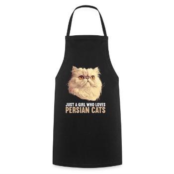 Persian Cat Perserkatze - Kochschürze - Schwarz - Vorne - AI Model Male 185 dark (185cm)