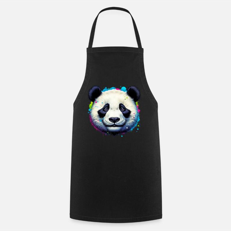 Panda - Tablier de cuisine - noir