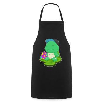 Oeufs de Pâques de Pâques tortue - Tablier de cuisine - noir - Devant - AI Model Male 185 dark (185cm)