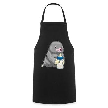 Mole Baby Bottle Milk - Cooking Apron - black - Front - AI Model Male 185 dark (185cm)