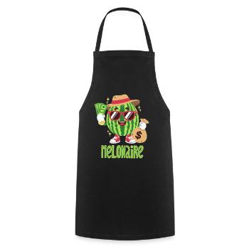Melon Millionaire - Cooking Apron - black - Front - AI Model Male 185 dark (185cm)