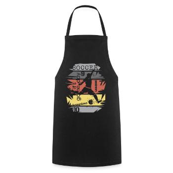 Soccer Germany Team Collage Ball Explosion - Cooking Apron - black - Front - AI Model Male 185 dark (185cm)