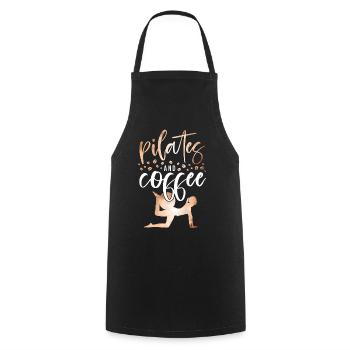 Pilates Instructor Teacher Coffee - Cooking Apron - black - Front - AI Model Male 185 dark (185cm)