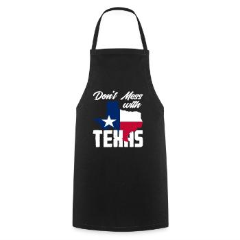 Texas Spruch Texaner - Kochschürze - Schwarz - Vorne - AI Model Male 185 dark (185cm)