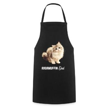 Ragamuffin Chaton Ragamuffin Chat - Tablier de cuisine - noir - Devant - AI Model Male 185 dark (185cm)