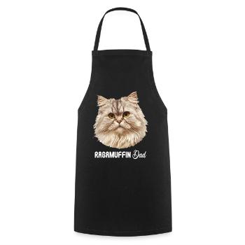 Ragamuffin Chaton Ragamuffin Chat - Tablier de cuisine - noir - Devant - AI Model Male 185 dark (185cm)