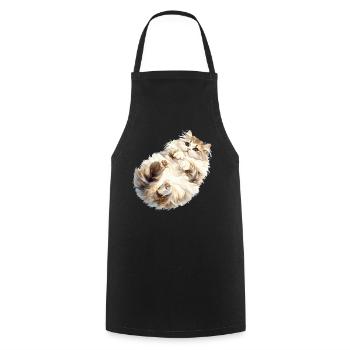Ragamuffin Chaton Ragamuffin Chat - Tablier de cuisine - noir - Devant - AI Model Male 185 dark (185cm)