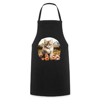 Ragamuffin Chaton Ragamuffin Chat - Tablier de cuisine - noir - Devant - AI Model Male 185 dark (185cm)