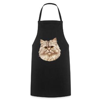 Ragamuffin Chaton Ragamuffin Chat - Tablier de cuisine - noir - Devant - AI Model Male 185 dark (185cm)