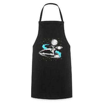 Astronauten-Jet-Ski-Fahrer Wassersportliebhaber - Kochschürze - Schwarz - Vorne - AI Model Male 185 dark (185cm)
