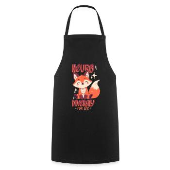 Neurodiversity - Cooking Apron - black - Front - AI Model Male 185 dark (185cm)