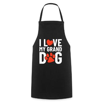 Ich liebe meinen Grand Dog Lustige Hundebesitzer Grand Welpe - Kochschürze - Schwarz - Vorne - AI Model Male 185 dark (185cm)