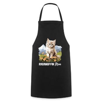 Ragamuffin Chaton Ragamuffin Chat - Tablier de cuisine - noir - Devant - AI Model Male 185 dark (185cm)
