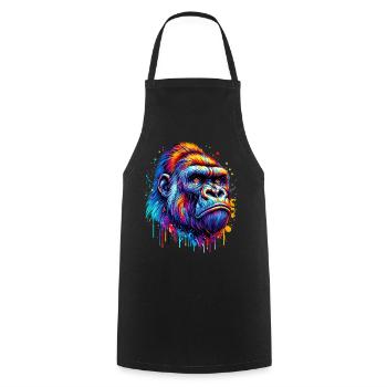 Gorille - Tablier de cuisine - noir - Devant - AI Model Male 185 dark (185cm)
