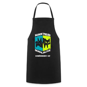 Physique Quantum Nerd Dead Alive Le chat de Schrödinger - Tablier de cuisine - noir - Devant - AI Model Male 185 dark (185cm)