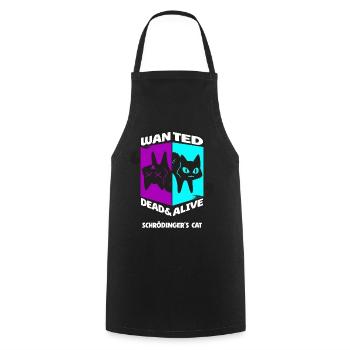 Physique Quantum Nerd Dead Alive Le chat de Schrödinger - Tablier de cuisine - noir - Devant - AI Model Male 185 dark (185cm)