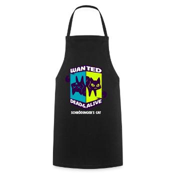 Physique Quantum Nerd Dead Alive Le chat de Schrödinger - Tablier de cuisine - noir - Devant - AI Model Male 185 dark (185cm)