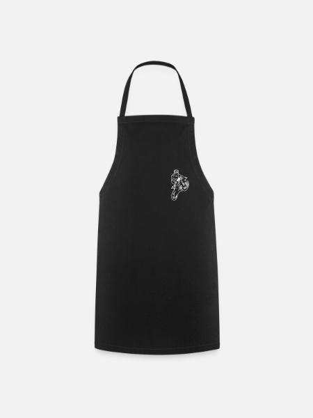Emblème de logo de motocross Supermoto Motorcycle Racing - Tablier de cuisine - noir