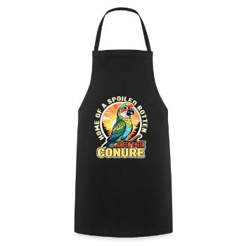 Conure Home Of A Spoiled Rotten Parrot Pet Bird - Cooking Apron - black - Front - AI Model Male 185 dark (185cm)