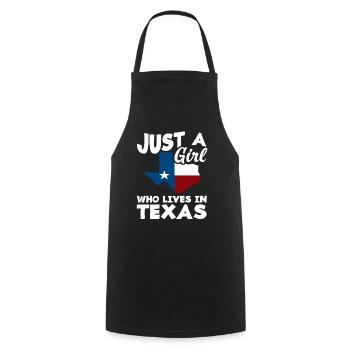 Fille qui aime le Texas - Tablier de cuisine - noir - Devant - AI Model Male 185 dark (185cm)