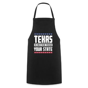 Texas is better than your state - Cooking Apron - black - Front - AI Model Male 185 dark (185cm)