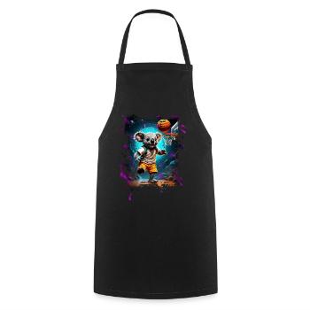Basketball Koala - Cooking Apron - black - Front - AI Model Male 185 dark (185cm)