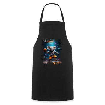 Basketball Koala - Cooking Apron - black - Front - AI Model Male 185 dark (185cm)
