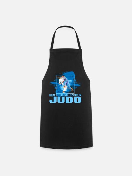 Kraft - Technik - Disziplin - Judo - Kochschürze - Schwarz