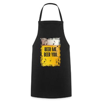 Beer Me Beer You - Kochschürze - Schwarz - Vorne - AI Model Male 185 dark (185cm)