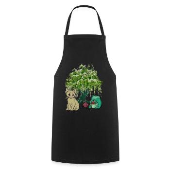 Frog, Cat, Nature, Friends - Cooking Apron - black - Front - AI Model Male 185 dark (185cm)