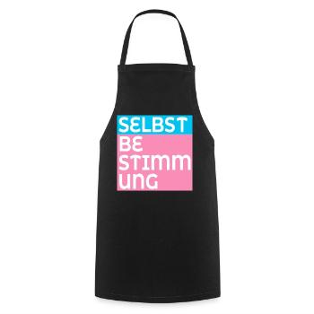 TRANS SELBSTBESTIMMUNG - Kochschürze - Schwarz - Vorne - AI Model Male 185 dark (185cm)
